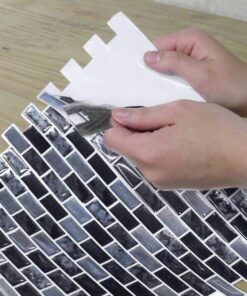 RoomMates StickTILES Traditional Marble Peel and Stick Backsplash Tiles - 4 Per Pack, Blue and White - TIL3229FLT 36 71NFtvq6msL