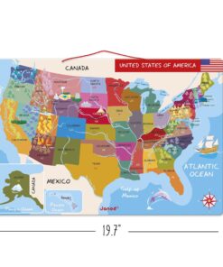 Janod Magnetic USA Map, 19.7-Inches x 13.4-Inches 9 71NGSOt8ydL