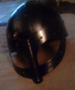 SA International Black Antique Plated Medieval Viking Mask Helmet with Liner & Strap 36 71NGi19nUxL 3