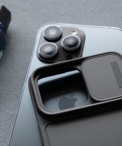 Simtect Designed for iPhone 14 Pro Max Case with Sliding Camera Cover, Shockproof & Mil-Grade Protective Phone Case for iPhone 14 Pro Max 6.7"- Black 1. Space Black 94 71NI Wm 42L 1