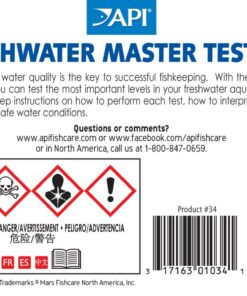 API FRESHWATER MASTER TEST KIT 800-Test Freshwater Aquarium Water Master Test Kit, White, Single, Multi-colored 31 71NJAMw1uL