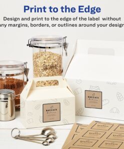 Avery Printable Blank Square Labels, 2" x 2", Kraft Brown, 300 Customizable Labels (22846) 28 71NLonBfIsL