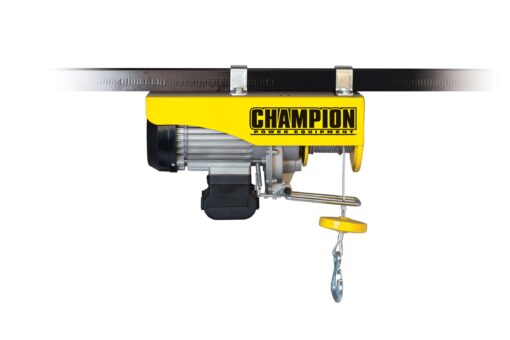 Champion Power Equipment-18890 Automatic Electric Hoist with Remote Control - Yellow, 440/880-lb.