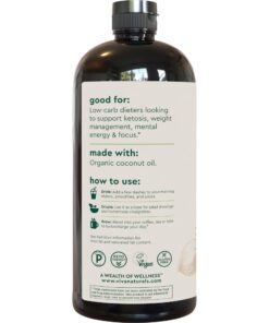 Viva Naturals Organic MCT Oil for Keto Coffee (32 fl oz) - Best MCT Oil Supplement to Support Energy and Mental Clarity, USDA Organic, Non-GMO and Paleo Certified & Keto Friendly 32 Fl Oz (Pack of 1) 28 71NMpPvxJcL
