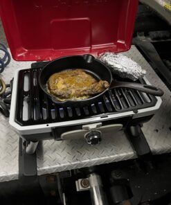 Cuisinart CGG-180T Petit Gourmet Portable Tabletop Propane Gas Grill, Red 17.6 x 18.6 x 11.8-Inch Petit Gourmet Tabletop Gas Grill, Red 49 71NO0laE5hL