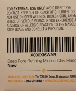 TOULON Kaolin Clay Mask for Face with White Kaolin Mineral Clay. Soft Pure Healing Mask with Minerals to Reduce Wrinkles and Blackheads & Detox Skin - Improve Complexion for Women or Men 43 71NOE61kARL 1