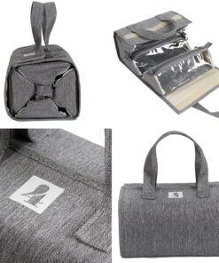 4kits Hanging Roll-Up Makeup Bag/Toiletry Kit/Travel Organizer for Women - 4 Removable Storage Bags - Organize Make Up, Cosmetics, First Aid, Medicine, Personal Care, Bathroom, Palette/Brush Holder 50 71NOrwIvjoL