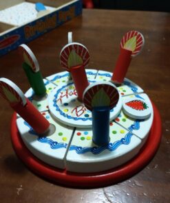 Melissa & Doug Birthday Party Cake - Wooden Play Food With Mix-n-Match Toppings and 7 Candles 32 71NP1PQxf6L