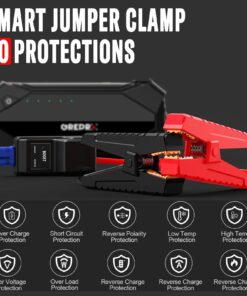 GREPRO Car Jump Starter, 3000A Peak Car Battery Jump Starter Battery Pack (10L Gas & 8.0L Diesel Engines), 12V Battery Booster, Jump Box with Jumper Cables, Car Battery Jumper with LED Light 13 71NPt6W4kzL