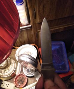 Old Timer 162OT Boot Knife 7.8in High Carbon Stainless Steel Full Tang Fixed Blade Knife with 3.8in False Edge Blade, Black Sawcut Handle, and Leather Belt Sheath for Camping, Hunting, and Outdoors 19 71NQb6S1HjL