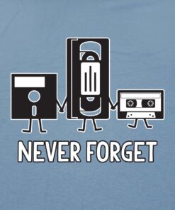 Alternative view of Never Forget Cassette Tape VHS Gamer Old School Mens Very Funny T Shirt X-Large Charcoal