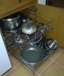 Rev-A-Shelf - 5WB1-1822-CR - 18 in. W x 22 in. D Base Cabinet Pull-Out Chrome Wire Basket 18 Inch 42 71NQmKe2V4L