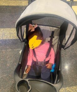 Kolcraft Cloud Plus Lightweight Easy Fold Compact Toddler Stroller and Baby Stroller for Travel, Large Storage Basket, Multi-Position Recline, Convenient One-hand Fold, 13 lbs - Slate Gray Slate Grey (Wheel Color May Vary) 39 71NROtVUHlL