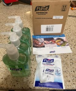 PURELL Advanced Hand Sanitizer Soothing Gel, Fresh Scent, 8 fl oz Pump Bottle (Pack of 4), 9674-06-ECDECO 40 71NRncTUecL