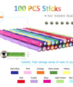 ELONGDI 130 Pieces - Magnetic Building Sticks Building Blocks Set, Magnet Educational Toys Magnetic Blocks Sticks Stacking Toys Set, Non-Toxic Building Toy 3D Puzzle with Storage Bag 29 71NTy3jbYyL