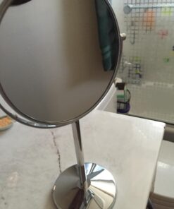 MIRRORVANA 10X Magnifying Makeup Mirror on Stand for Bedroom and Bathroom, Free Standing Desk & Table Mirror, Double Sided 10X/1X Magnification, 35cm Tall 18cm Wide 18cm (7-inch) Diameter 35 71NVMxvLC5L