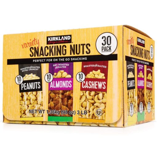 Kirkland Signature Variety Snacking Nuts, 3.0 lb-30 Count(Pack of 1) 30 Count(Pack of 1)