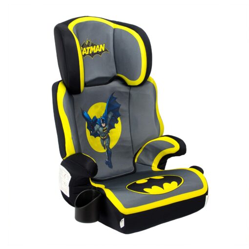 KidsEmbrace High Back Booster Car Seat, DC Comics Batman Black, Grey, Yellow Batman Backless Booster Seat