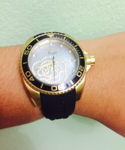 Invicta Women's 0489 Angel Collection Cubic Zirconia-Accented Watch With Black Silicone Band 56 71NWq8DuV7L