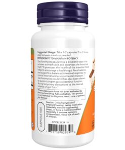 NOW Supplements, Saccharomyces Boulardii, 5 Billion CFU Probiotic, 60 Veg Capsules 60 Count (Pack of 1) 10 71NXVWTj8FL