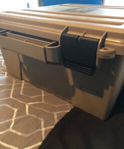 MTM ACR8-72 Ammo Crate Utility Box | Ammo, Survival or Hunting Gear Storage | O-Ring Seal for Water Resistant Dry Storage | Double Padlock tapped for Security | Carries 85lbs of Gear | Dark Earth 42 71NXoJxP8tL