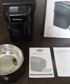 PetSafe Healthy Pet Simply Feed - Automatic - Headquartered in Knoxville, TN - Automatic Dog Feeder from the Engineers of the Smart Feed & Dancing Dot - 1-Year Comprehensive Protection Plan,Black 59 71NXxflnfzL 1