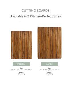 TeakHaus Edge Grain Carving Board w/Hand Grip (Rectangle) | 24" x 18" x 1.5" 24 x 18 x 1.5 Without Juice Groove 23 71NYFJtsUzL