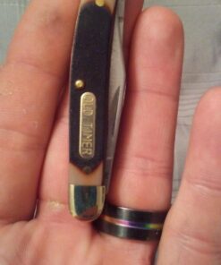Old Timer 104OT Small Canoe 4.7in Stainless Steel Traditional Folding Pocket Knife with Clip Point and Drop Point Blades, Sawcut Handle, and Convenient Size for EDC, Camping, Hunting, and Outdoors 104OT Small Canoe (Box) 25 71NYN2Ui50L