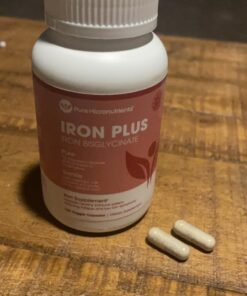 Iron Supplement for Women & Men, Natural Ferrous Chelate, Bisglycinate 25mg + Vitamin C, B6, B12, Folic Acid - Iron Pills for Anemia, Iron Deficiency & Energy Support - 120 Count 1 23 71NYelWkqL