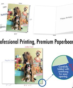 The Best Card Company - Funny Birthday Card with Envelope (Big 8.5 x 11 Inch) - Humorous Gratitude Animal Notecard Stationery - Puppy Love J6546CBDG 10 71NZV2uZnbL