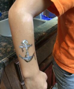 Temporary Tattoos for Boys and Girls | 77 Tattoos on 4 Sheets | Fun Metallic Tattoos for Kids | Black, Silver, Red & Gold Tattoo Bears Wolves Turtles Lizards Spiders Birds and More | Twink Designs Boys 4 Sheet 20 71Naz1aCT5L