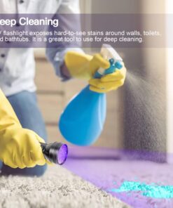 Escolite UV Flashlight Black Light, 51 LED 395 nM Ultraviolet Blacklight Detector for Dog Urine, Pet Stains and Bed Bug 51 UV LED Flashlight 21 71NcjhBjnrL