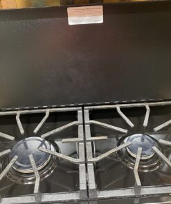 Camco Camper/RV Stove Top Cover | Features Hinged Design for Easy Access to Front Burners & Fits Most 3 or 4 Burner RV/Boat Stoves | Crafted of 20-Gauge Steel w/Powder-Coated Finish | Black (43554) 43 71NctfaIzL