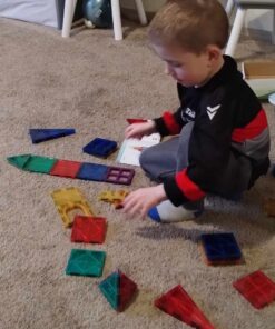 Magnetic Tiles Kids Toys STEM Magnet Toys for Toddler Magnetic Blocks Building Toys Preschool Learning Sensory Montessori Toys for 3+ Year Old Boys and Girls, Safe Creativity Toddler Kids Toys 26 71Ne06RxPgL