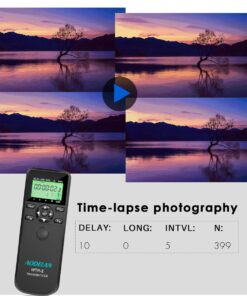 AODELAN WTR2 Wireless Shutter Release Timer Remote Control for Nikon Z6, Z7, Coolpix P1000, D850, D810, D700, D4, D5, D4s, D3100, D5000, D7200, D600, D610, D750, D3200, D3300; Replace MC-DC2, MC-36 18 71Nf5edRPoL