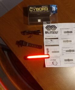BLITZU 2023 Cyborg 168H Bike Headlight or 168T Tail Light USB Rechargeable LED Bicycle Lights Set Front Back Night Riding, Cycling Safety Reflector Accessories 168t (Rear Bike Light) 46 71NfPRAKKpL
