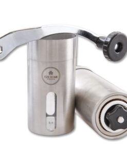EZE Homegoods Hand Coffee Mill Grinder with Conical Ceramic Burr | Consistent Grind Every Time, Professional Grade, Stainless Steel, Lightweight and Portable, Heavy Duty Extra Long Hand Crank 2 Round 28 71NfWHChdyL