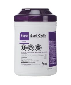 Super Sani-Cloth Germicidal Disposable Wipe - Fast 2-Minute Contact Time, Great for High-Touch Surfaces and Devices - Large Canister, 6 in. x 6.75 in. 160 Count (Pack of 1) 27 71Nff8FMzgL