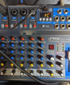 Pyle Professional Audio Mixer Sound Board Console - Desk System Interface with 6 Channel, USB, Bluetooth, Digital MP3 Computer Input, 48V Phantom Power, FX16 Bit DSP- PMXU63BT , Black 28 71NgNSR7bDL