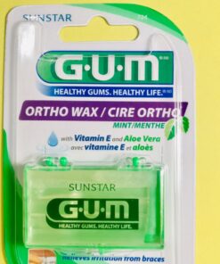 GUM Orthodontic Wax for Braces and Dental Devices - Soothing Dental Wax with Vitamin E and Aloe Vera - Clear Color and Refreshing Mint Flavor (Pack of 1) 1 ct 30 71NgZD2Ni0L