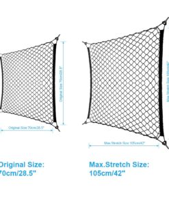 9 MOON® 4 Hooks Car Trunk Cargo Net Mesh Storage Organizer - Car Net for Kids Luggage - Universal Car Accessories Net 14 71NgaN75SL