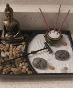 We pay your sales tax Tabletop Buddha Zen Garden Rock Sand Candle Holder Home/Office Decor Perfect Relaxing Gift Idea (Rock G16232) Rock G16232 27 71NhCU3P7L