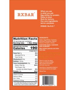 RXBAR Protein Bars, 12g Protein, Gluten Free Snacks, Pumpkin Spice, 22oz Box (12 Bars) 23 71NhEY8GJTL