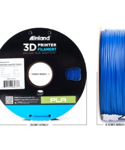 Micro Center Inland PLA Filament 1.75mm - Blue 3D Printer Filament, Dimensional Accuracy +/- 0.03mm - 1kg Cardboard Spool (2.2 lbs) – Fits FDM/FFF Printers – Odor Free, Clog Free Filaments 25 71Ni9TGkCEL