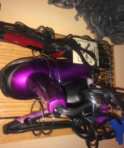 mDesign Steel Over Cabinet Door Hair Care, Hot Styling Tool Organizer Storage Basket for Hair Dryer, Flat Irons, Curling Wands, Straighteners, Space Saving, 3 Sections -Concerto Collection - Chrome 54 71NjoL3eXcL