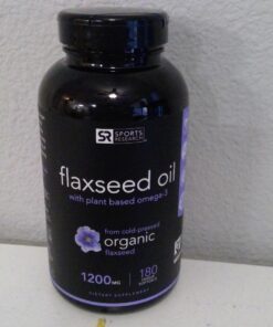 Sports Research Vegan Flaxseed Oil (1200mg) Herbal Supplement with Plant-Based ALA Omega 3 - Vegan Certified & Non-GMO Verified - Gluten, Soy & Carrageenan Free (180 Veggie Softgels) 30 71NkNIJiwL