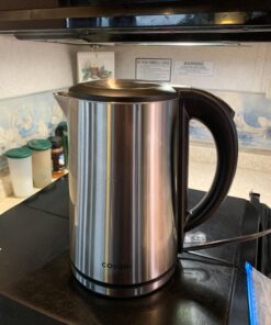 COSORI Electric Kettle, Tea Kettle Pot, Stainless Steel Double Wall, 1500W Hot Water Kettle Teapot Boiler & Heater, Automatic Shut Off & Boil-Dry Protection, BPA Free, 1.5L, Silver 35 71NkiawERrL