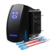MICTUNING LS083601JL Laser Stereo Rocker Switch Kit, On/Off LED Light, 20A 12V, Blue 11 71NlBxHjQdL