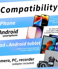 YouMic - Small Lavalier Microphone with Clip - Lav Lapel Mic for Camera Phone iPhone iOS Android PC Laptop Video Recording - Noise Cancelling 3.5mm Jack 29 71NluUjT9bL