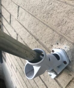 Valley Forge, American Flag, Aluminum Bracket White Powder Coated, 2-Position Pole Holder 1 inches 38 71NmXkPNH7L